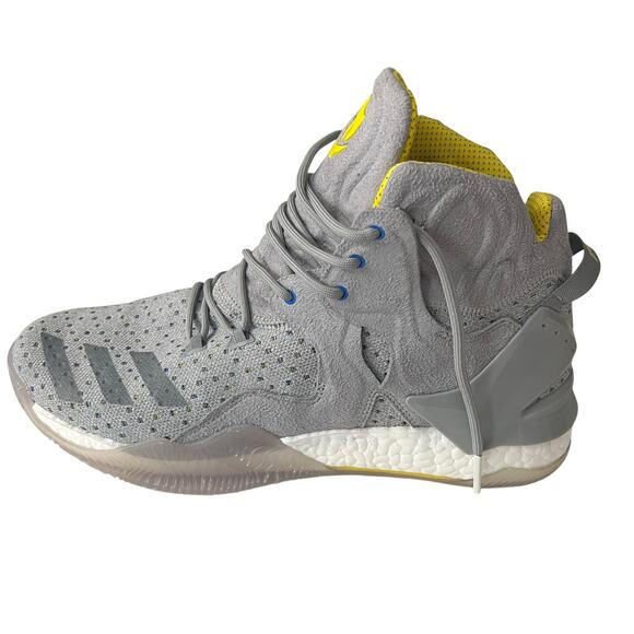 Size 11.5 - adidas Sneakersnstuff x D Rose 7 Primeknit Onix Yellow White